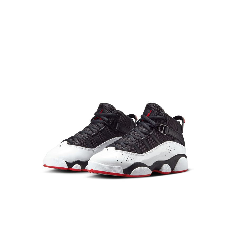 Jordan 6 rings deals black white gym red