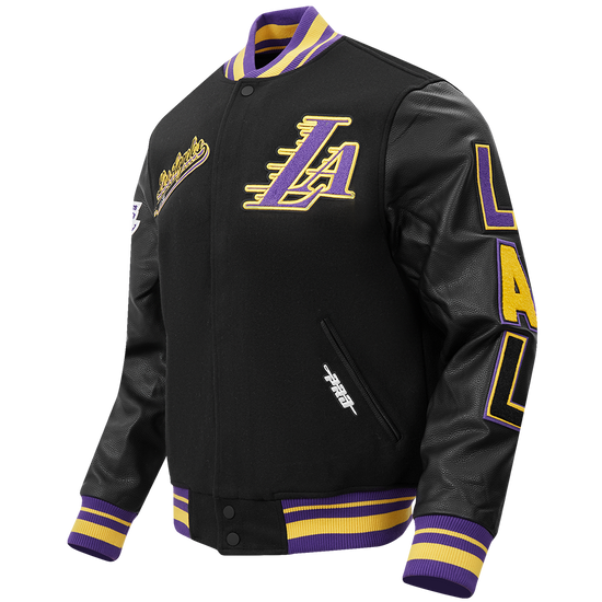 Los Angeles Lakers Script Tail Rib Wool Varsity