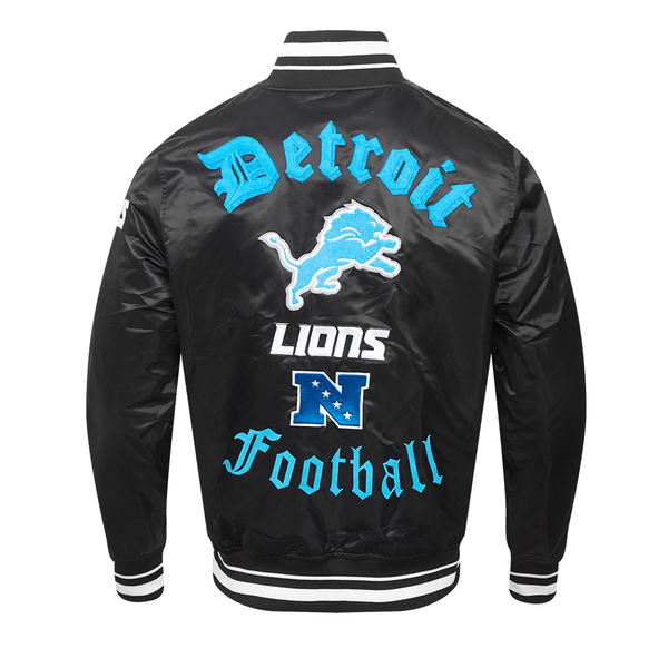 Detroit Lions Old English Rib Satin Jacket