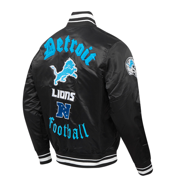 Detroit Lions Old English Rib Satin Jacket