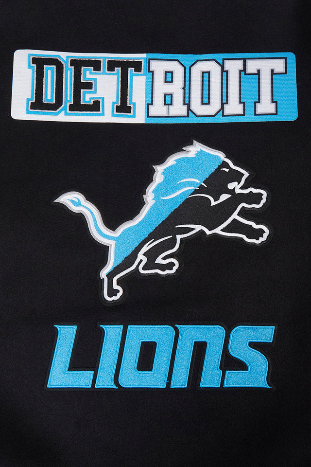 Detroit Lions Split Logo M Rib Wool Varsity Jacket