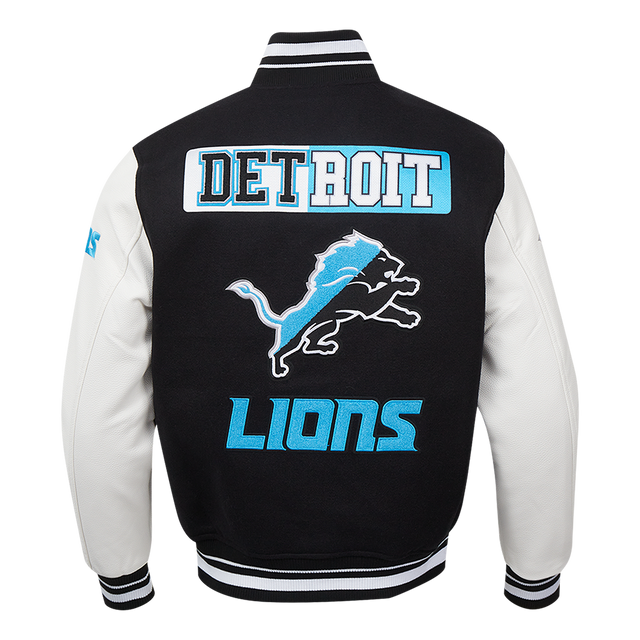 Detroit Lions Split Logo M Rib Wool Varsity Jacket