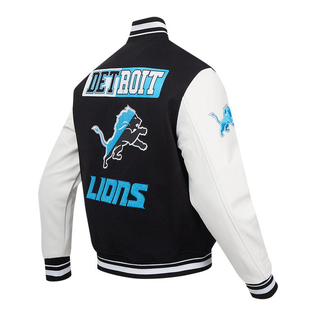 Detroit Lions Split Logo M Rib Wool Varsity Jacket