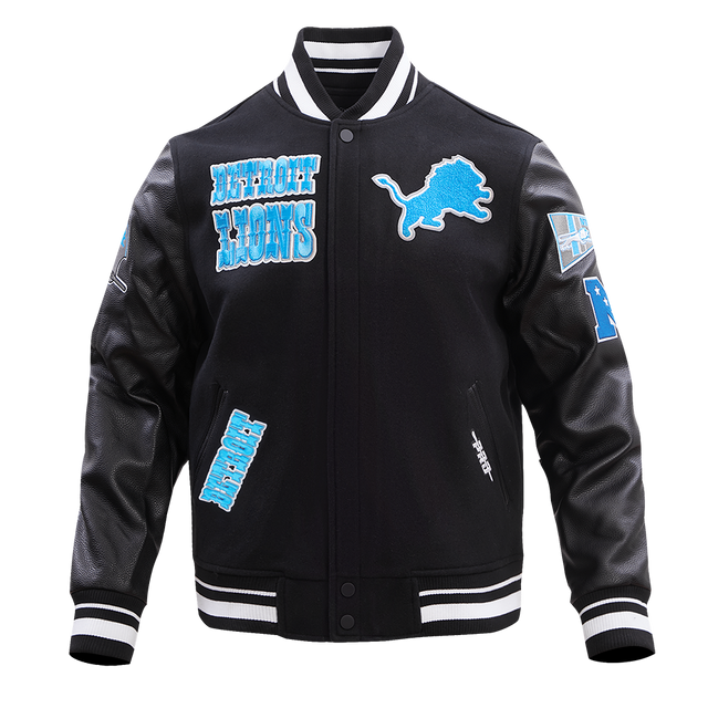 Detroit Lions Retro Classic Rib Wool Varsity Jacket