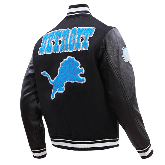 Detroit Lions Retro Classic Rib Wool Varsity Jacket