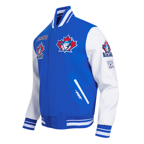 Toronto Blue Jays Retro Classics Rib Wool Varsity Jacket