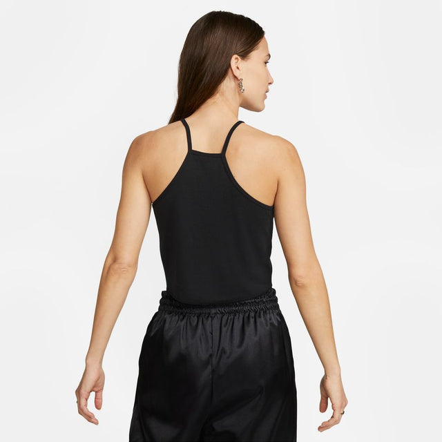 Off Duty Long Line Rib Jersey Support Cami, Black